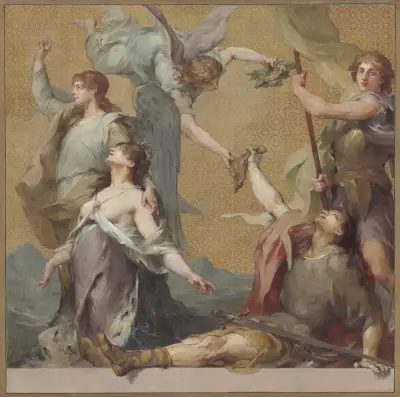La mort de Roland, 1878 av Henri Leopold Lévy