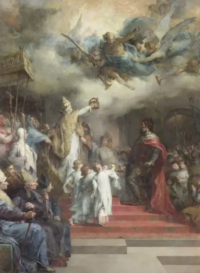Le Couronnement de Charlemagne, 1878 – nr 1 av Henri Leopold Lévy
