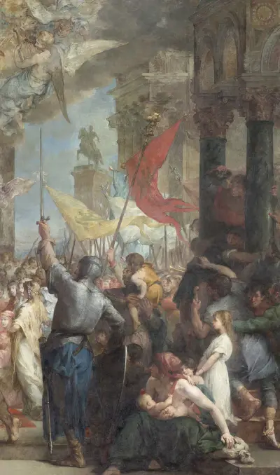 Le Couronnement de Charlemagne, 1878 – nr 3 av Henri Leopold Lévy