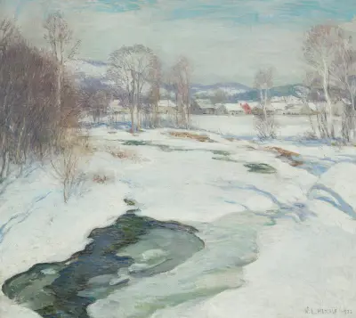 Icebound Brook av Willard Leroy Metcalf