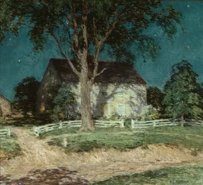 Old Homestead Connecticut av Willard Leroy Metcalf
