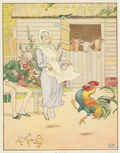 Cock-a-doodle-doo. av Leonard Leslie Brooke