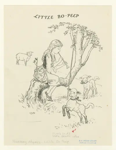 Little Bo-Peep 3 av Leonard Leslie Brooke