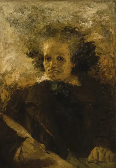 Beethoven holding a quill av Lucien Lévy-Dhurmer