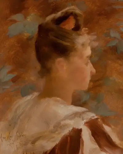 Portrait of a Lady av Lucien Lévy-Dhurmer