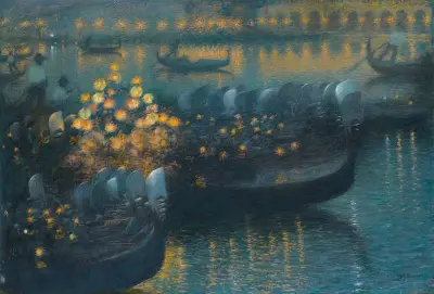 Sérénade au clair de lune – Venise av Lucien Lévy-Dhurmer