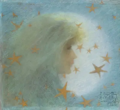 The Night av Lucien Lévy-Dhurmer