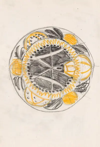 Ontwerp voor een gedenkbord ter gelegenheid van de inhuldiging van Koningin Wilhelmina av Carel Adolph Lion Cachet