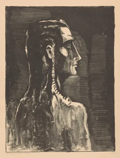 Figuur met gesloten ogen av Lodewijk Schelfhout