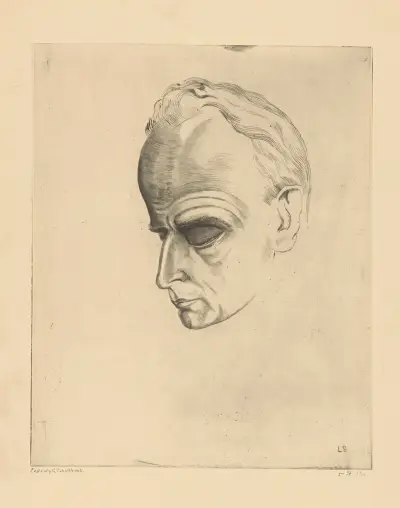 Porträtt av Ferdinand Bordewijk av Lodewijk Schelfhout