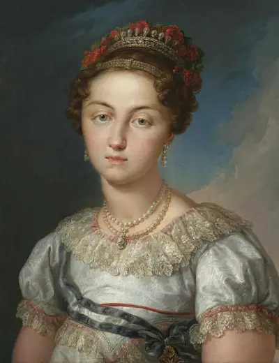 Portrait Of Maria Josefa Amalia De Sajonia, Queen Of Spain av Vicente López Portaña