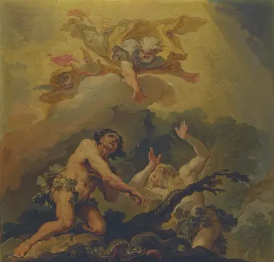 The Expulson Of Adam And Eve From Paradise av Vicente López Portaña