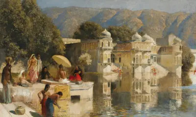 See bei Oodeypore, Indien von Edwin Lord Weeks