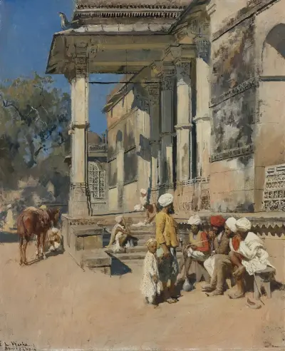 Portico Of A Mosque, Ahmedabad av Edwin Lord Weeks