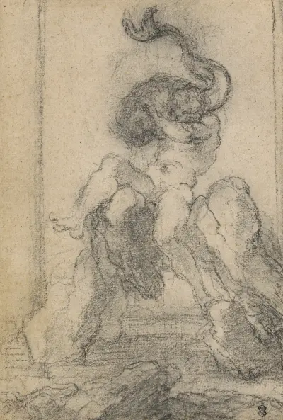 A Marine God with a Dolphin, Gian Lorenzo Bernini