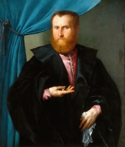 Portrait of a Bearded Man av Lorenzo Lotto