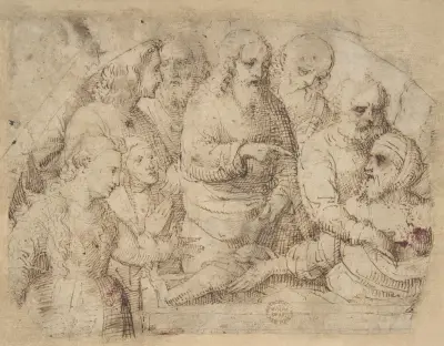 Raising of Lazarus av Lorenzo Lotto