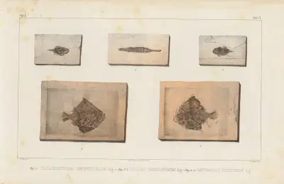 Recherches sur les poissons fossiles Pl.251 av Louis Agassiz
