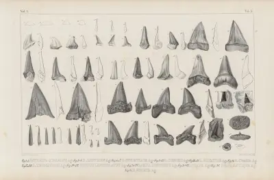 Recherches sur les poissons fossiles Pl.320 av Louis Agassiz