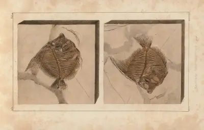 Recherches sur les poissons fossiles Pl.389 av Louis Agassiz
