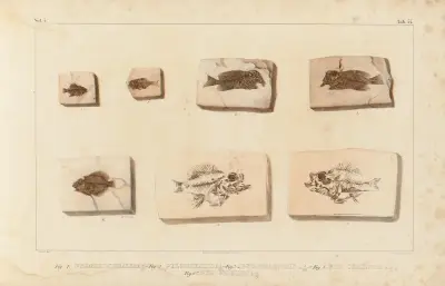 Recherches sur les poissons fossiles Pl.396 av Louis Agassiz