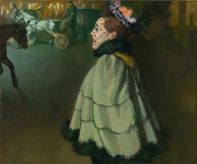 Woman at the Champs-Élysées by night av Louis Anquetin