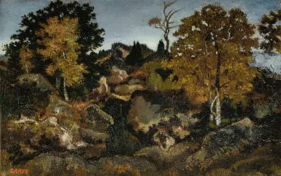 Klippor i Fontainebleau av Antoine-Louis Barye
