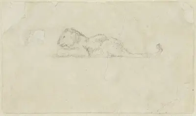 Sittande lejoninna av Antoine-Louis Barye