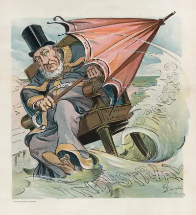 Der moderne König Canute von Louis Dalrymple