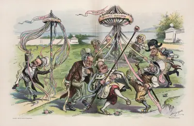 Die rivalisierenden Maiparteien von Louis Dalrymple