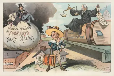 Die Qual der jungen Amerika von Louis Dalrymple