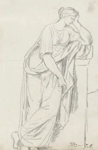 En musa från musernas sarkofag av Jacques Louis David