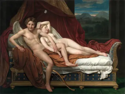 Cupid and Psyche, 1817 av Jacques Louis David