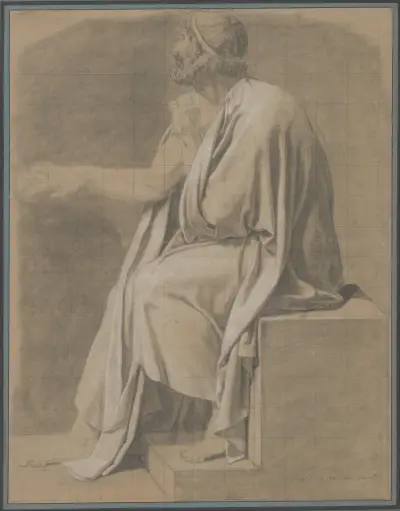 Figurstudie till ’Sokrates död’ av Jacques Louis David
