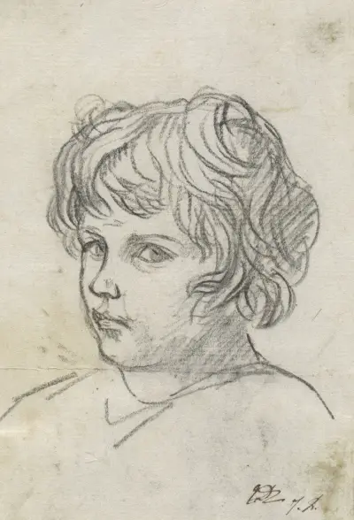 Pojkhuvud av Jacques Louis David