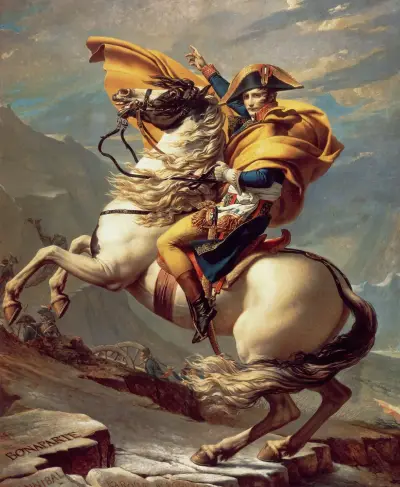 Napoleon Crossing The Alps av Jacques Louis David