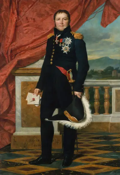 Portrait Of French Politician And Soldier Étienne Maurice Gérard av Jacques Louis David