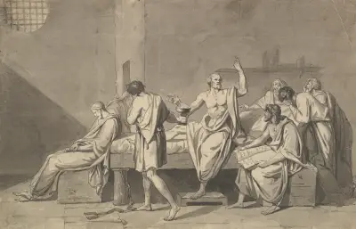 Sokrates död av Jacques Louis David