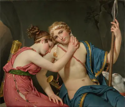 The Farewell Of Telemachus And Eucharis av Jacques Louis David