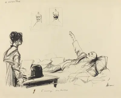 I Versailles. En budbärare från tyskarna av Jean-Louis Forain