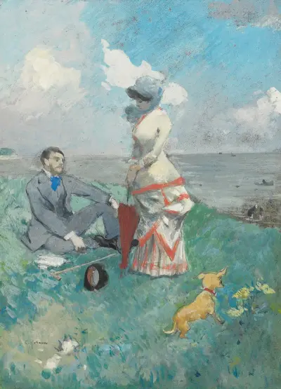 Vid havet av Jean-Louis Forain