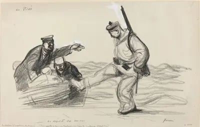 Au Pirée – tyskarnas avmarsch av Jean-Louis Forain