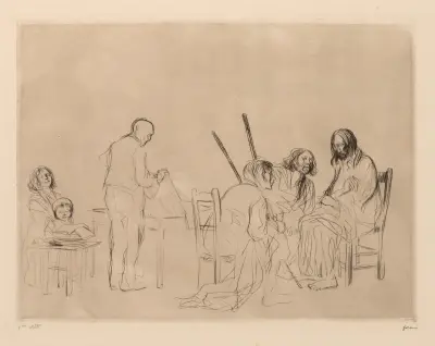 Före kvällsmåltiden i Emmaus av Jean-Louis Forain