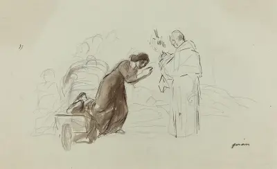 Välsignelse i Lourdes av Jean-Louis Forain
