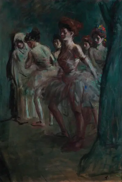 Dansöser i kulisserna av Jean-Louis Forain