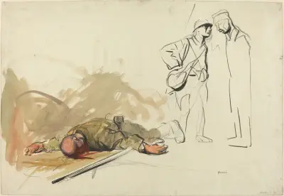 Död tysk soldat av Jean-Louis Forain