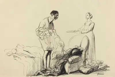 Permitterad från militärtjänst II av Jean-Louis Forain