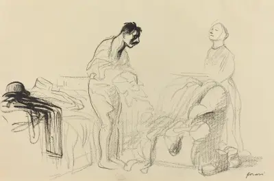 Hemförlovad från militärtjänst av Jean-Louis Forain