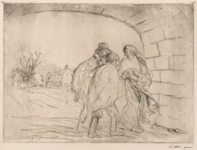 Möte under valvet av Jean-Louis Forain