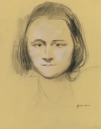 Kvinnoansikte av Jean-Louis Forain